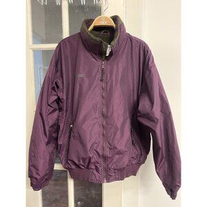 Vtg Columbia Men’s Large Purple Jacket Bugaboo Fleece Lined Windbreaker Skiing